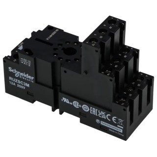 Schneider Electric Relay Socket 11 Way 250V 12A Screw Terminal DIN Rail Mount RUZSC3M