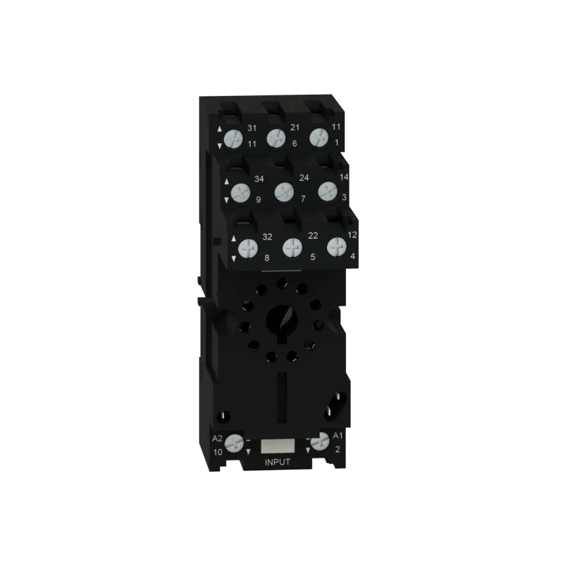 Schneider Electric Relay Socket 11 Way 250V 12A Screw Terminal DIN Rail Mount RUZSC3M