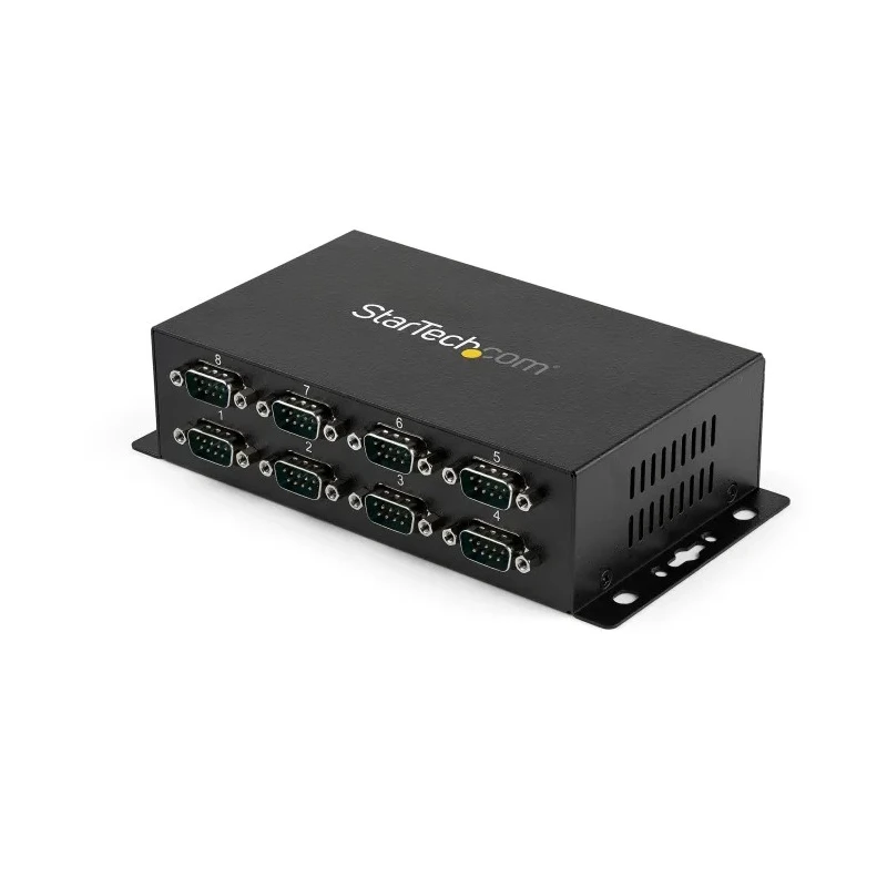 StarTech.com RS232 Interface Converter 8 Ports USB-B to D-Sub Serial DIN Rail Mount 