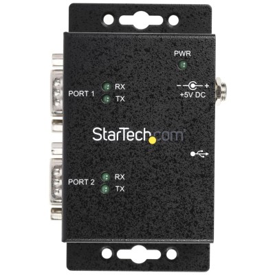 StarTech.com RS232 Interface Converter 2 Ports 921.6kbps USB-B Female to D-Sub Serial Output 