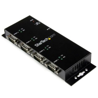 StarTech.com RS232 Interface Converter 4 Ports 921.6kbps USB-B to D Sub DIN Rail Mount 