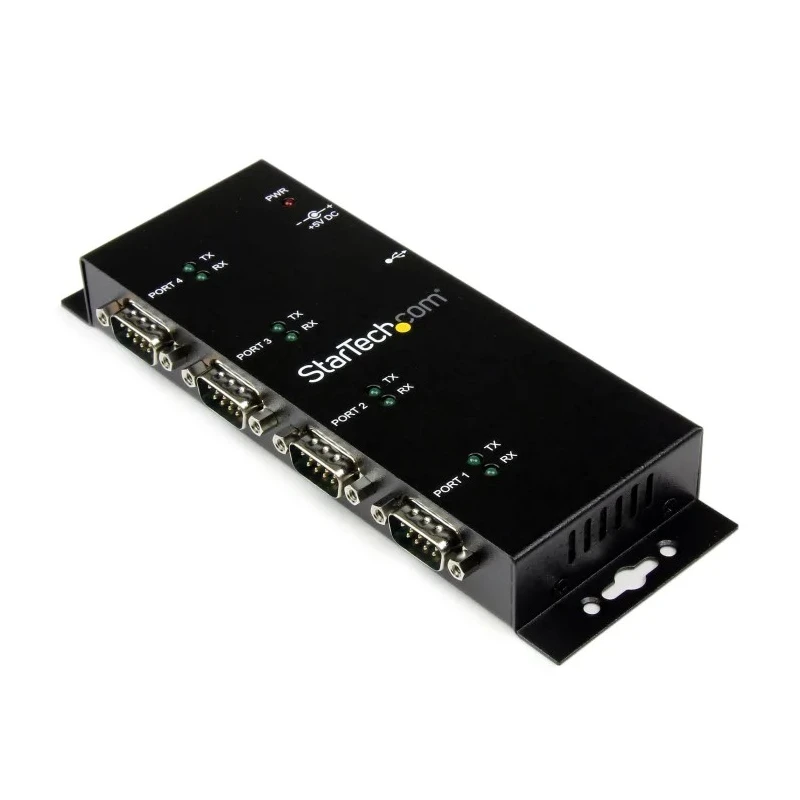 StarTech.com RS232 Interface Converter 4 Ports 921.6kbps USB-B to D Sub DIN Rail Mount 