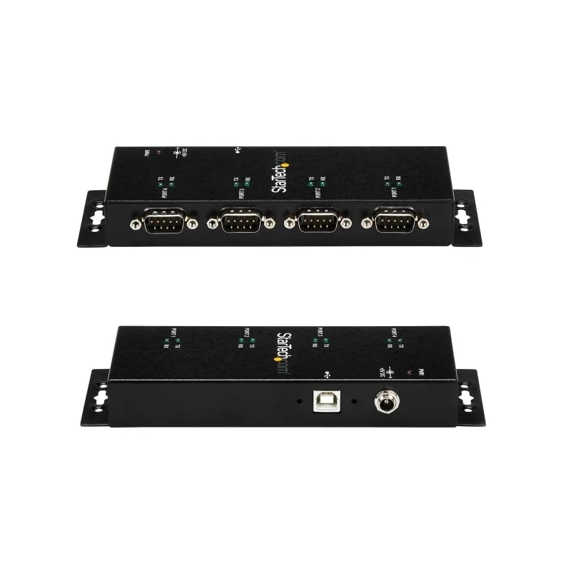 StarTech.com RS232 Interface Converter 4 Ports 921.6kbps USB-B to D Sub DIN Rail Mount 