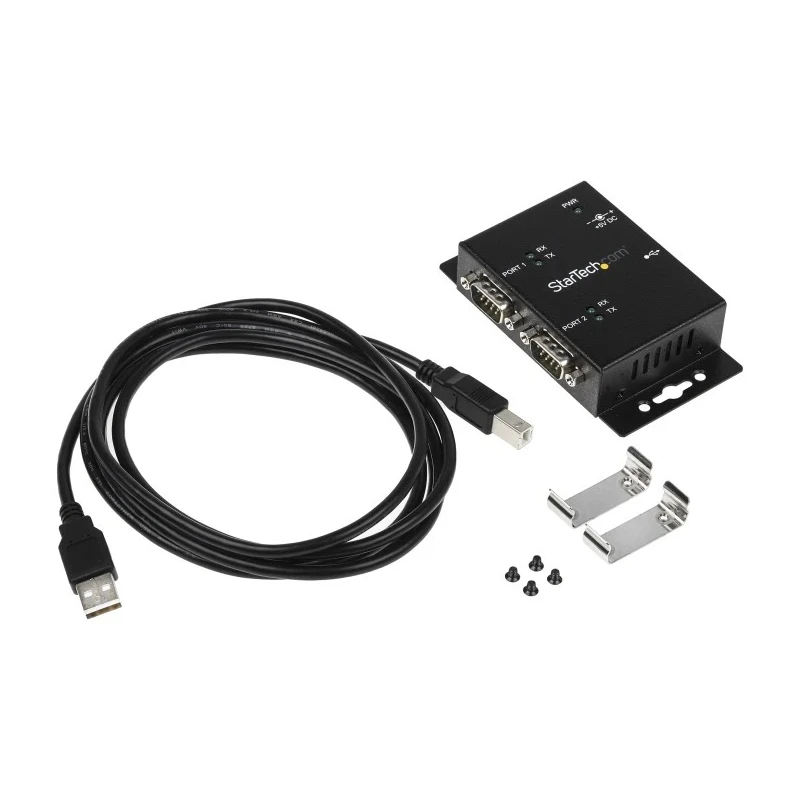 StarTech.com RS232 Interface Converter 2 Ports 921.6kbps USB-B Female to D-Sub Serial Output 