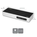 StarTech.com USB 3.0 Docking Station USB Type C Ports, Dual Display 2048 x 1152 Pixel Resolution, DVI, HDMI, 6 USB DK30ADD