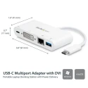 StarTech.com 1920 x 1200 Pixel USB C Docking Station with USB 3.0 Ports and DVI Output DKT30CDVPD