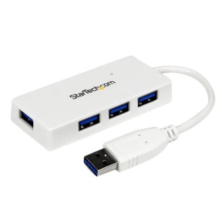 StarTech.com 4 Port USB 3.0 USB Hub, USB Powered, 80 mm x 36 mm x 14 mm ST4300MINU3W
