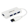 StarTech.com 4 Port USB 3.0 USB Hub, USB Powered, 80 mm x 36 mm x 14 mm ST4300MINU3W