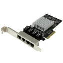StarTech.com 4 Port PCIe RJ45 Network Card 1000Mbps Gigabit Ethernet ST4000SPEXI