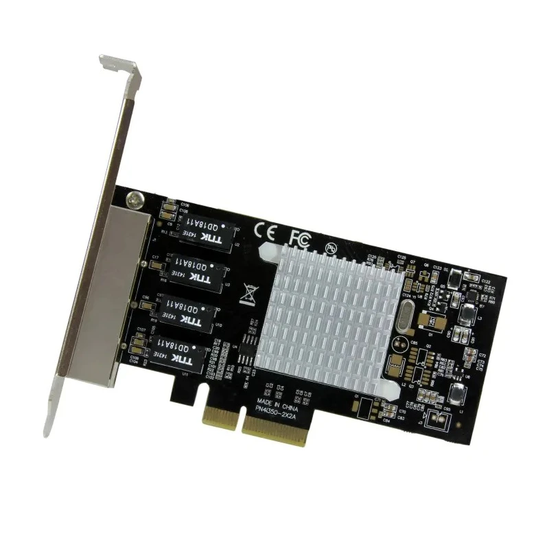 StarTech.com 4 Port PCIe RJ45 Network Card 1000Mbps Gigabit Ethernet ST4000SPEXI