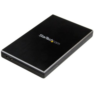 StarTech.com 2.5 in SATA Hard Drive Enclosure USB 3.1 Gen 2 Aluminium Black 123mm x 75mm x 12mm S251BMU313