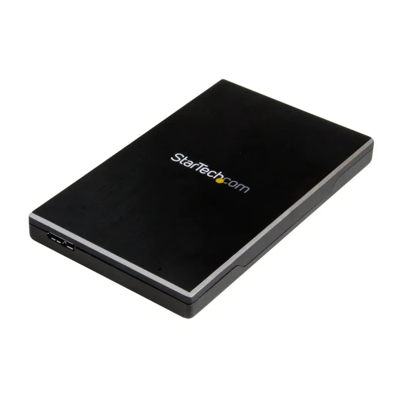 StarTech.com 2.5 in SATA Hard Drive Enclosure USB 3.1 Gen 2 Aluminium Black 123mm x 75mm x 12mm S251BMU313