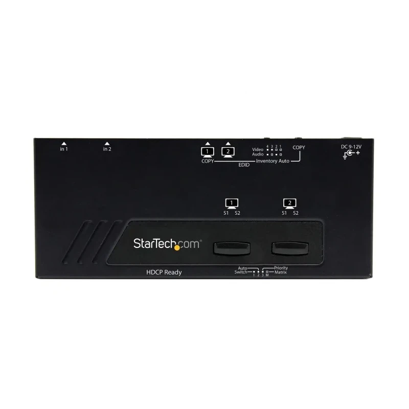 StarTech.com 2 Port 2 Input 2 Output HDMI Matrix Switch, 1920 x 1200 Pixel Resolution VS222HDQ