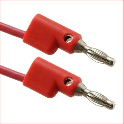 Mueller Electric Connector Test Lead 15A, 1kV, Red, 1.2 m Lead Length BU-PB48-2