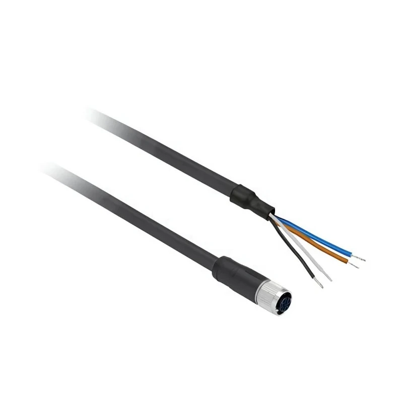 Telemecanique Sensors Female 4 Way Straight to 4 Way M12 Sensor Actuator Cable 5m XZCPV1141L5