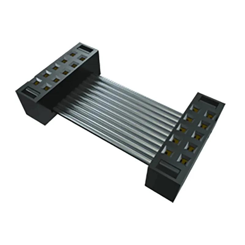 Samtec Flat Ribbon IDC Socket Cable Assembly 152.4 mm Length, Glass Filled Polyester Jacket Black TCSD-12-D-06.00-01-N