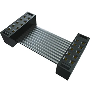Samtec TCSD Series Flat Ribbon IDC Socket Cable Assembly 304.8mm Length Tiger Eye IDC TCSD-25-D-12.00-01-N