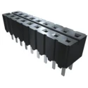 Samtec CES Series Straight Through Hole PCB Socket, 3-Contact, 2 Row, 2.54 mm Pitch, 5.5A, 400V CES-103-01-T-D