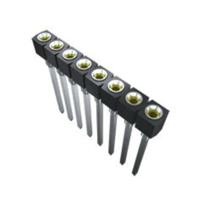 Samtec SS Series Straight Through Hole PCB Socket 2-Contact 1 Row 2.54 mm Pitch Solder Termination SS-102-G-2