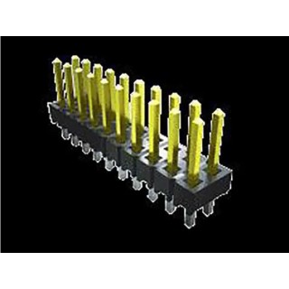 Samtec TSW Series Straight Through Hole Pin Header, 20 Contacts, 2.54 mm Pitch, 2 Row, Unshrouded TSW-110-14-G-D