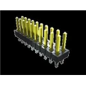 Samtec TSW Series Straight Through Hole Pin Header 20 Contacts 2.54 mm Pitch 2 Row Unshrouded TSW-110-08-G-D