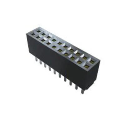 Samtec SFMC Series Straight Through Hole PCB Socket, 6-Contact, 2 Row, 1.27 mm Pitch, 2.9A, 310V SFMC-103-01-S-D
