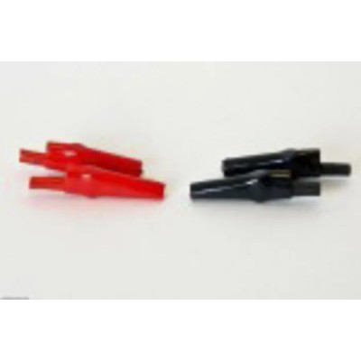 Mueller Electric Red Black Crocodile Clip Nickel Plated Steel Contact 10A Insulated 010016