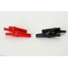 Mueller Electric Red Black Crocodile Clip Nickel Plated Steel Contact 10A Insulated 010016