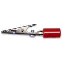 Mueller Electric Red Crocodile Clip Nickel Plated Steel Contact 10A Insulated BU-60HS-2