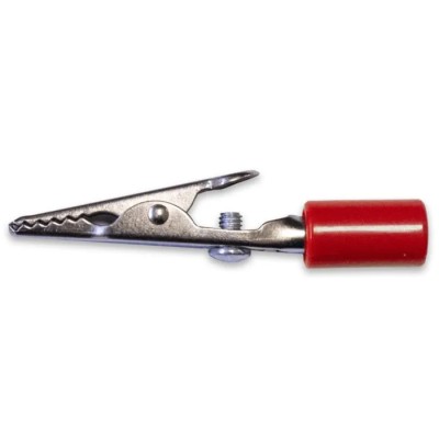 Mueller Electric Red Crocodile Clip Nickel Plated Steel Contact 10A Insulated BU-60HS-2