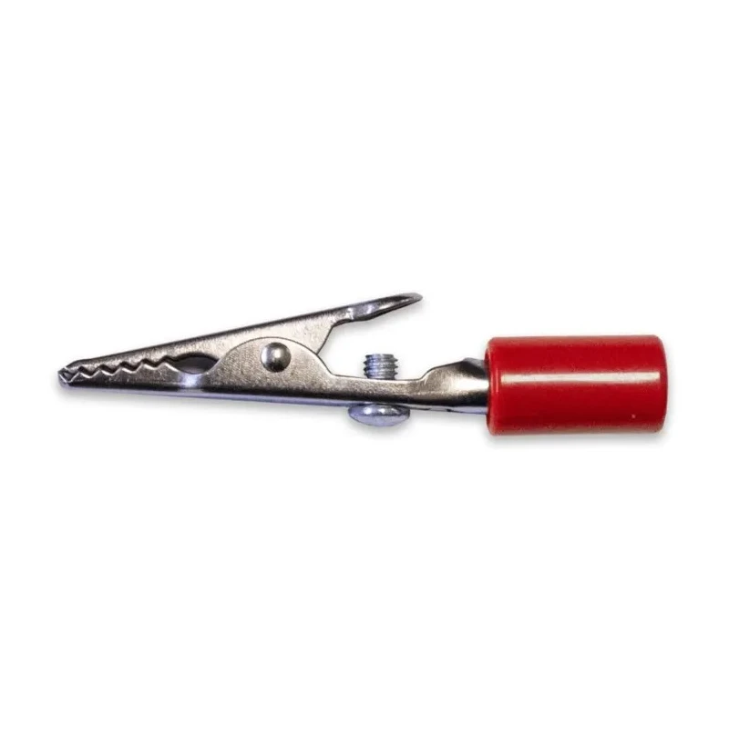 Mueller Electric Red Crocodile Clip Nickel Plated Steel Contact 10A Insulated BU-60HS-2