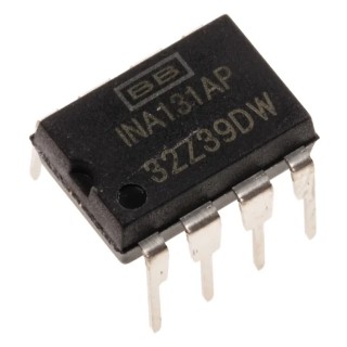 Texas Instruments Instrumentation Amplifier , 0.125 mV Input Offset, 70 kHz Gain Bandwidth, 8-Pin PDIP, 3 mA Supply INA131AP