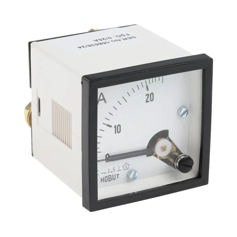 HOBUT Analogue Panel Ammeter 100 A AC 48 mm x 48 mm Class 1.5 Moving Iron D48SD