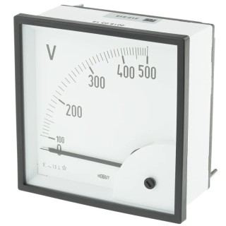 HOBUT Analogue Voltmeter AC 92 mm Cutout Height x 92 mm Cutout Width D96SD500V/2-001