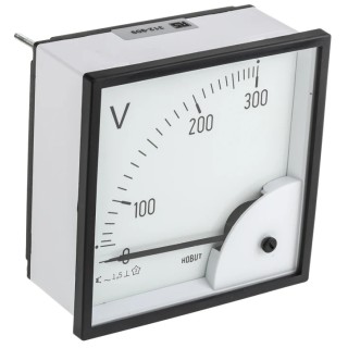 HOBUT Analogue Voltmeter AC 92 mm Cutout Height 92 mm Depth 43 mm D96MIS300V/2-001