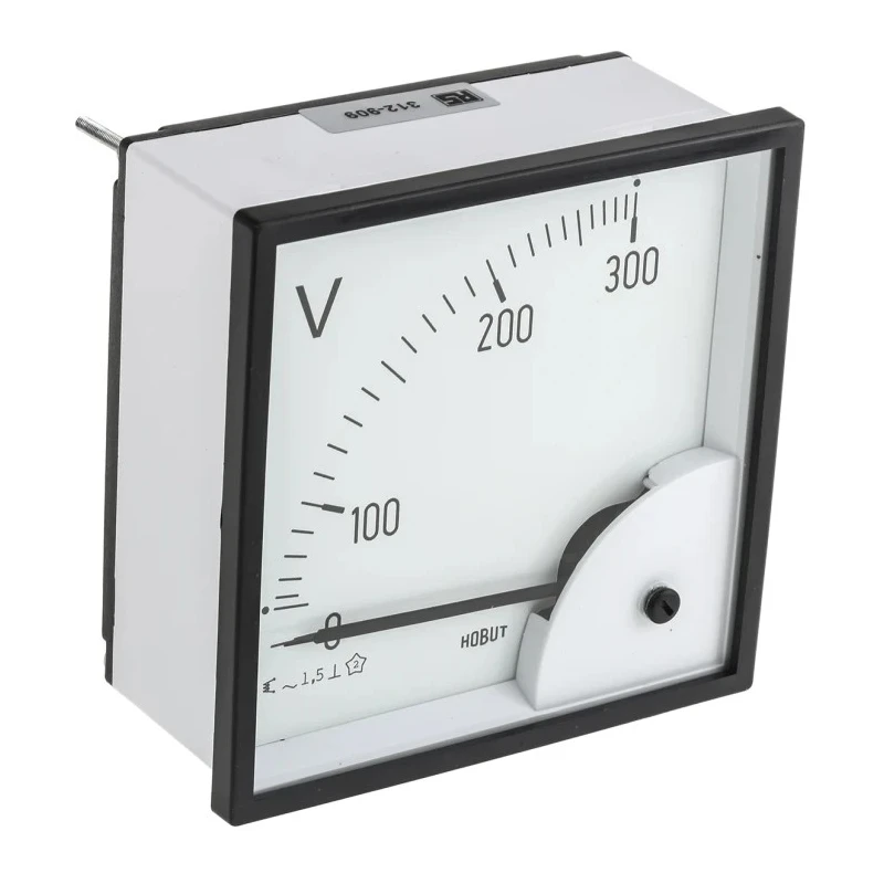 HOBUT Analogue Voltmeter AC 92 mm Cutout Height 92 mm Depth 43 mm D96MIS300V/2-001