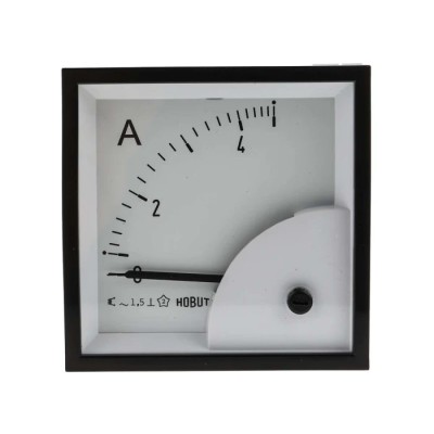 HOBUT Analogue Panel Ammeter 5 A AC 72 mm x 72 mm Class 1.5 Moving Iron D72SD