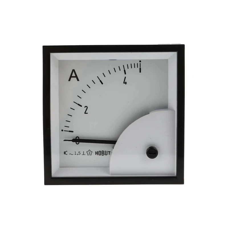 HOBUT Analogue Panel Ammeter 5 A AC 72 mm x 72 mm Class 1.5 Moving Iron D72SD