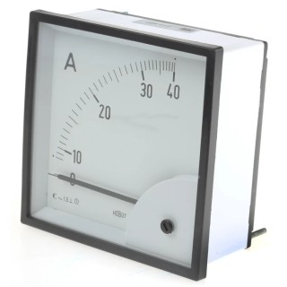 HOBUT Analogue Panel Ammeter 40 A AC, 96 mm x 96 mm, Class 1.5 Moving Iron D96SD