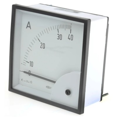 HOBUT Analogue Panel Ammeter 40 A AC, 96 mm x 96 mm, Class 1.5 Moving Iron D96SD