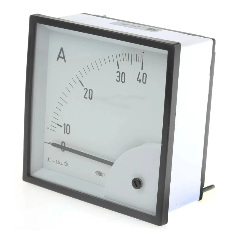 HOBUT Analogue Panel Ammeter 40 A AC, 96 mm x 96 mm, Class 1.5 Moving Iron D96SD