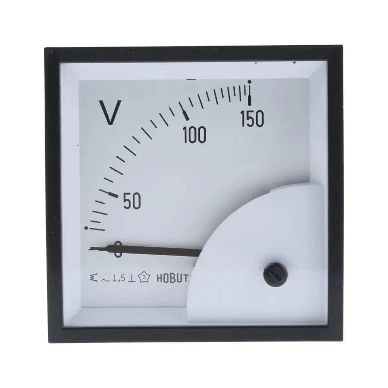 HOBUT D72 Series Analogue Voltmeter AC 68 mm Cutout, Operating Temp up to 40°C D72MIS150V/2-002