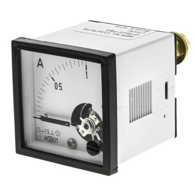 HOBUT Analogue Panel Ammeter 1 A DC, 48 mm x 48 mm, Class 1.5 Moving Coil D48MC