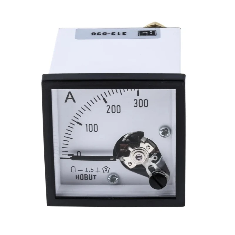 HOBUT Analogue Panel Ammeter 100 A DC, 48 mm x 48 mm, Class 1.5 Moving Coil D48MC