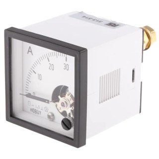 HOBUT Analogue Panel Ammeter 30 A DC 48 mm x 43 mm Class 1.5 Moving Coil D48MC