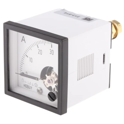 HOBUT Analogue Panel Ammeter 30 A DC 48 mm x 43 mm Class 1.5 Moving Coil D48MC