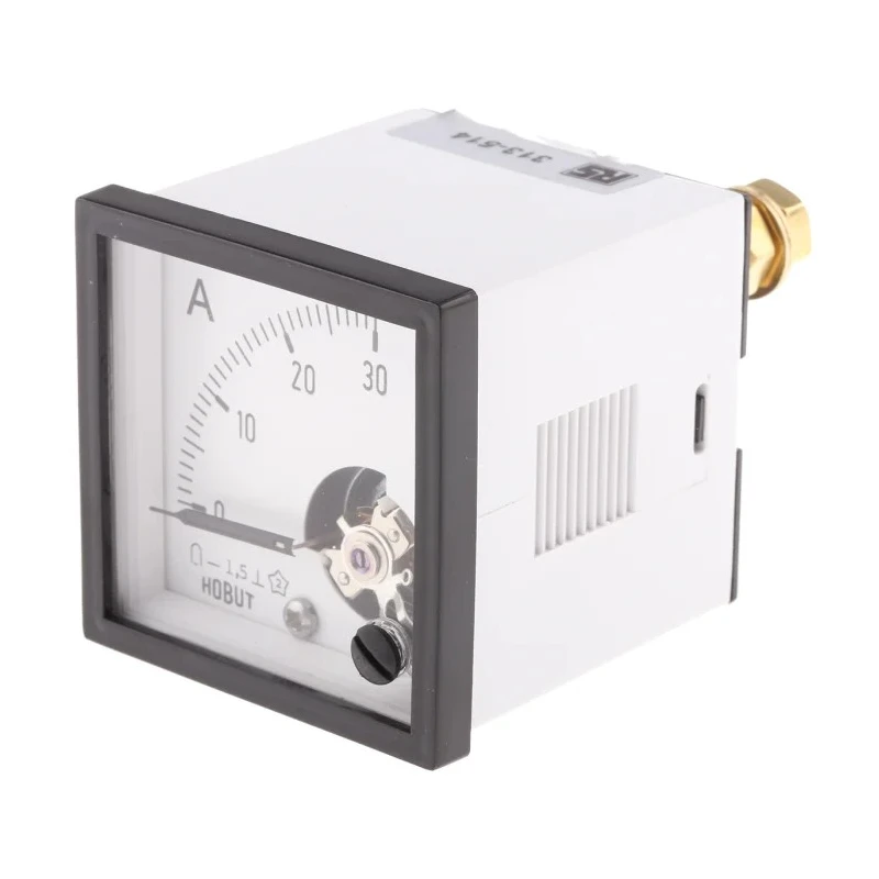 HOBUT Analogue Panel Ammeter 30 A DC 48 mm x 43 mm Class 1.5 Moving Coil D48MC