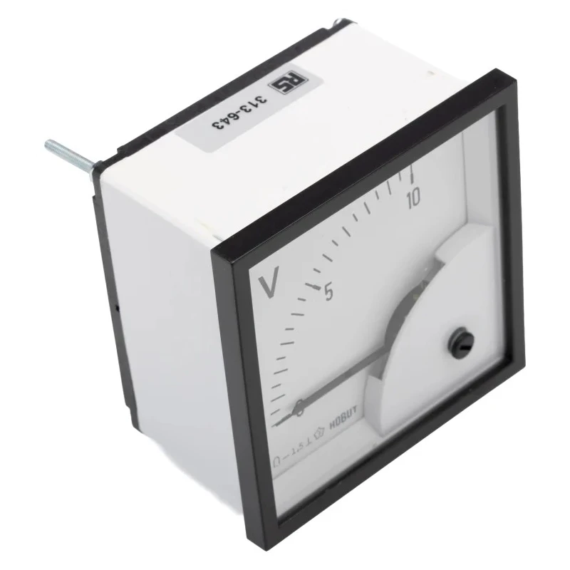 HOBUT Analogue Voltmeter DC 68 mm Cutout Height and Width Series D72 D721MCS10V/2-001
