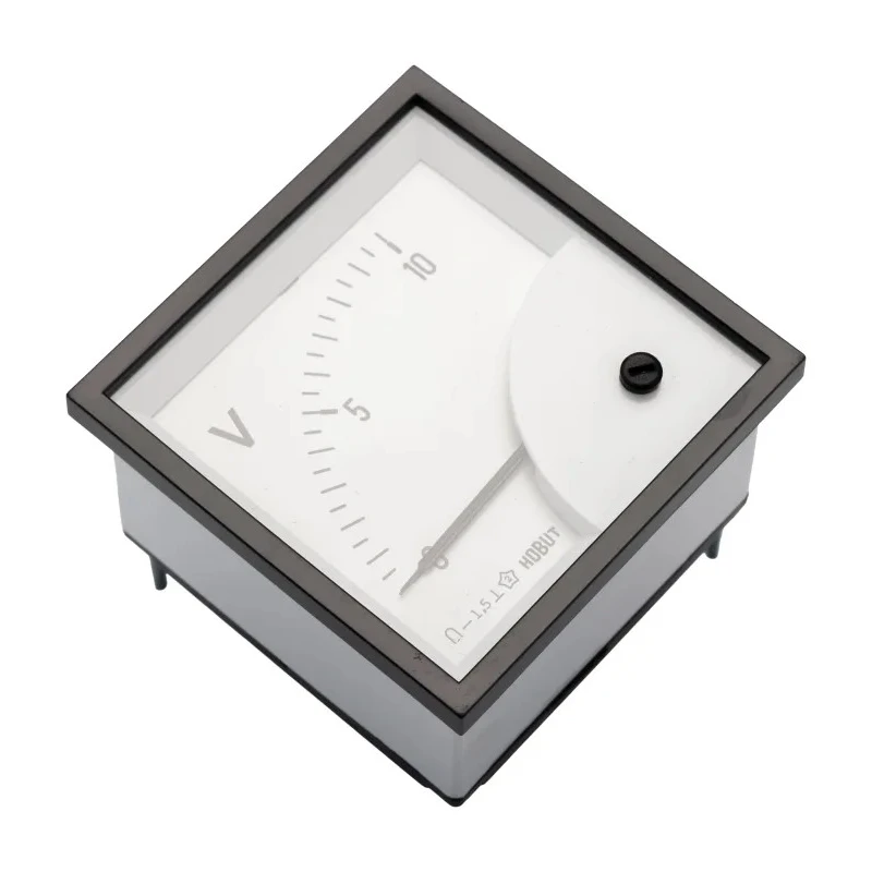 HOBUT Analogue Voltmeter DC 68 mm Cutout Height and Width Series D72 D721MCS10V/2-001