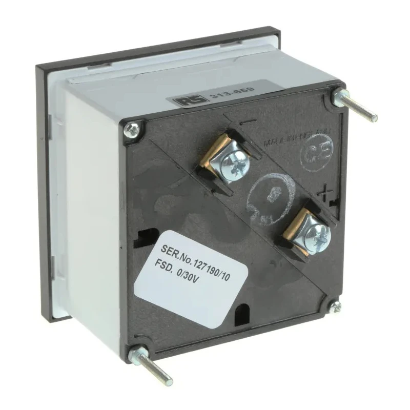 HOBUT D72 Series Analogue Voltmeter DC, 68 mm Cutout, 40°C Max Operating Temperature D721MCS30V/2-001